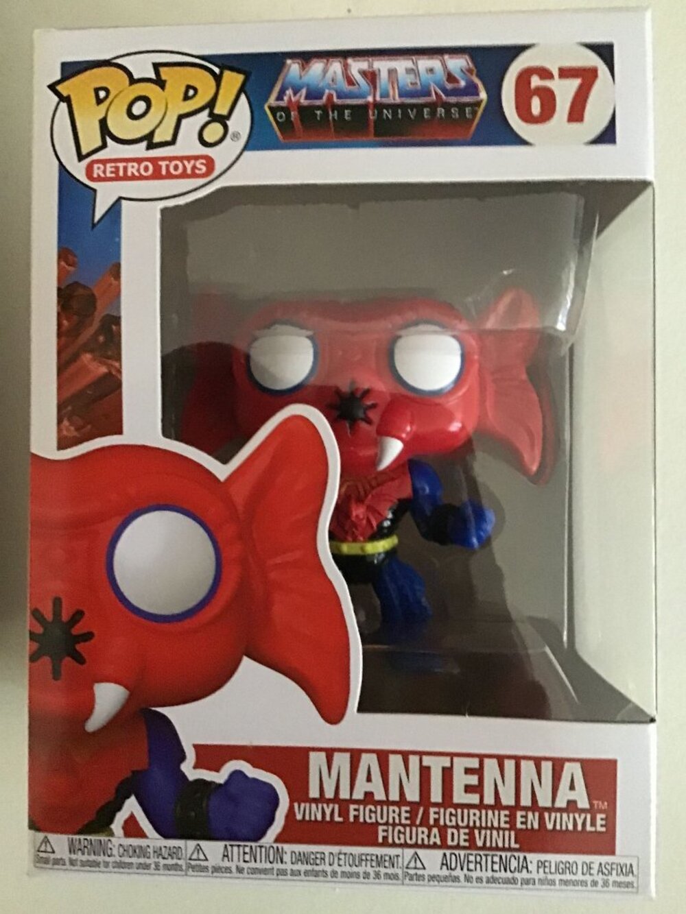 Funko Pop! Masters of the Universe Mantenna #67 MOTU Vinyl Figure w Protector NI